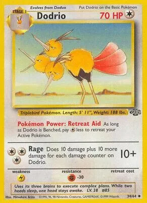 Dodrio, English Pokemon card