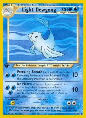 Light Dewgong [1st Edition], English Pokemon card