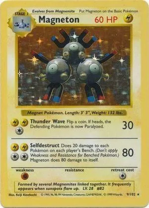 Magneton [Shadowless], English Pokemon card