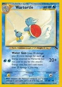 Wartortle, English Pokemon card
