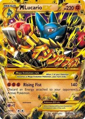 M Lucario EX, English Pokemon card