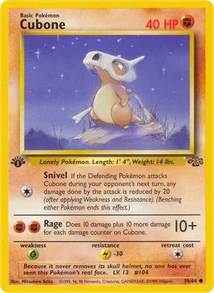 Cubone [1st Edition], English Pokemon card