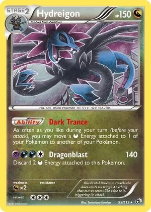 Hydreigon, English Pokemon card