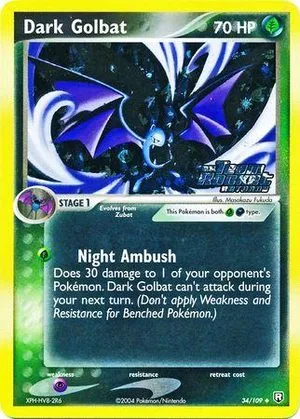 Dark Golbat [Reverse Holo], English Pokemon card