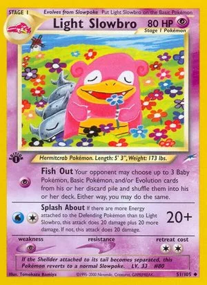 Light Slowbro [1st Edition], English Pokemon card