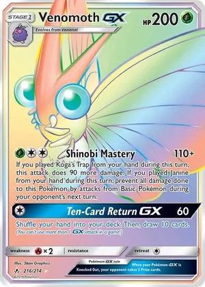 Venomoth GX, English Pokemon card