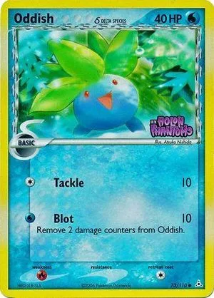 Oddish [Reverse Holo], English Pokemon card