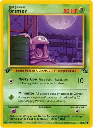 Grimer [1st Edition], English Pokemon card