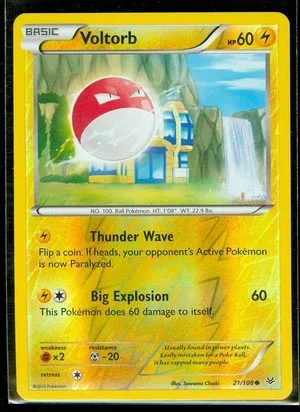 Voltorb [Reverse Holo], English Pokemon card