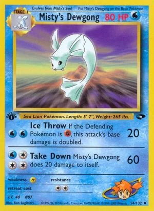Misty's Dewgong [1st Edition], English Pokemon card