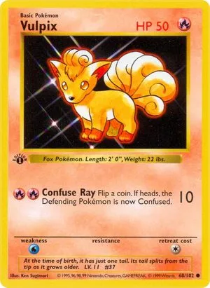 Vulpix [1st Edition], English Pokemon card