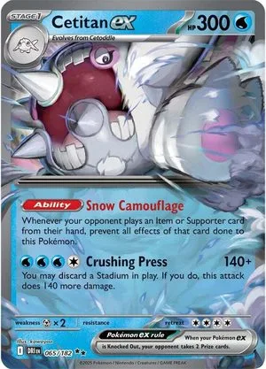 Cetitan ex, English Pokemon card