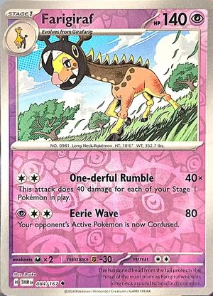 Farigiraf [Reverse Holo], English Pokemon card