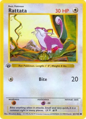 Rattata [1st Edition], English Pokemon card
