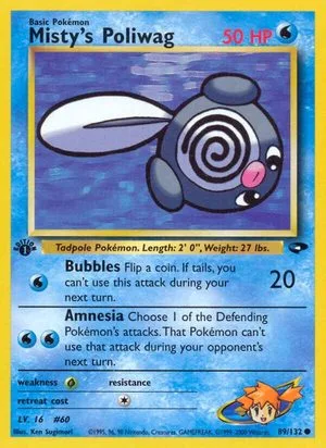 Misty's Poliwag [1st Edition], English Pokemon card