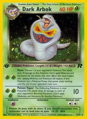 Dark Arbok [1st Edition], English Pokemon card