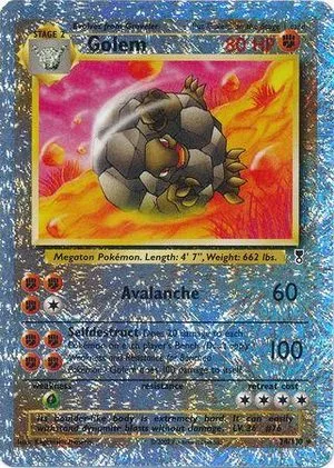 Golem [Reverse Holo], English Pokemon card
