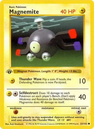 Magnemite [1st Edition], English Pokemon card
