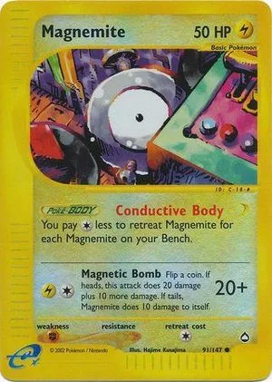Magnemite [Reverse Holo], English Pokemon card