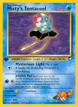 Misty's Tentacool [1st Edition], English Pokemon card