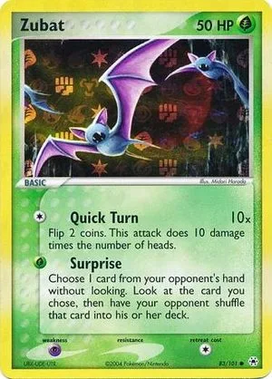 Zubat [Reverse Holo], English Pokemon card