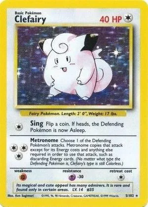 Clefairy, English Pokemon card