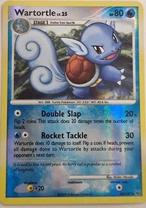 Wartortle [Reverse Holo], English Pokemon card