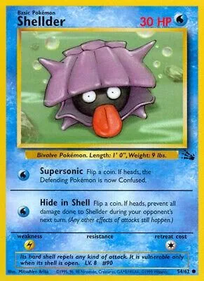 Shellder, English Pokemon card