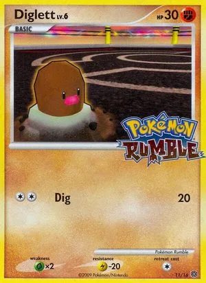 Diglett, English Pokemon card