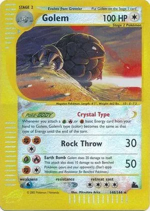 Golem [Reverse Holo], English Pokemon card