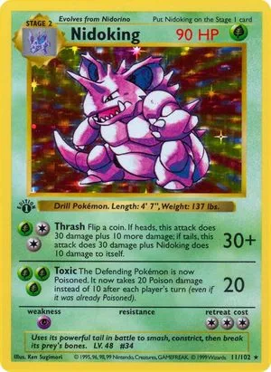 Nidoking [1st Edition], English Pokemon card