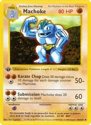 Machoke [1st Edition], English Pokemon card