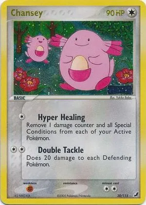 Chansey [Reverse Holo], English Pokemon card