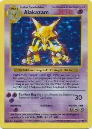 Alakazam [Shadowless], English Pokemon card