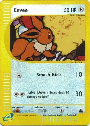 Eevee [Reverse Holo], English Pokemon card