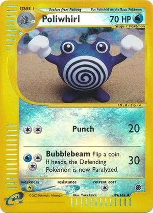 Poliwhirl [Reverse Holo], English Pokemon card