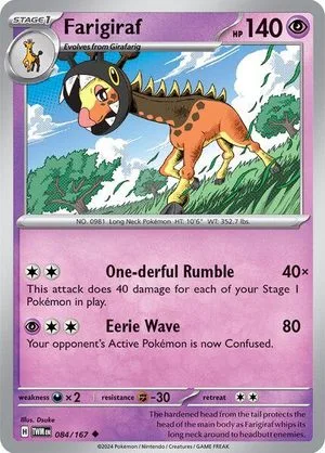 Farigiraf, English Pokemon card