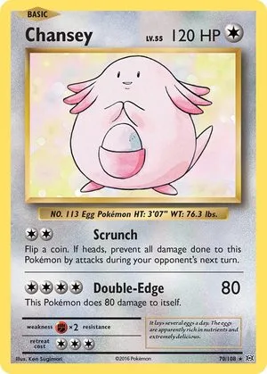 Chansey, English Pokemon card