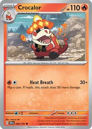 Crocalor, English Pokemon card