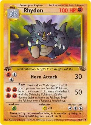 Rhydon [1st Edition], English Pokemon card