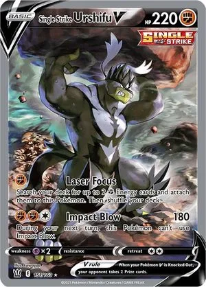 Single Strike Urshifu V, English Pokemon card