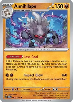 Annihilape, English Pokemon card
