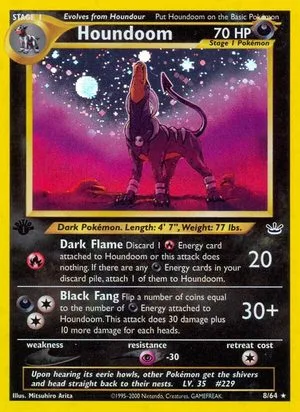 Houndoom [1st Edition], English Pokemon card