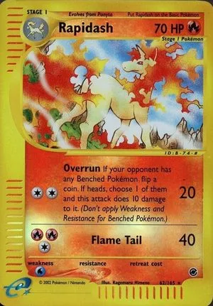 Rapidash [Reverse Holo], English Pokemon card