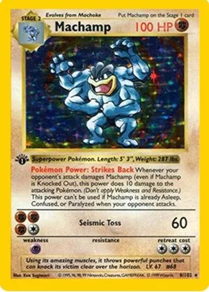 Machamp [Shadowless], English Pokemon card