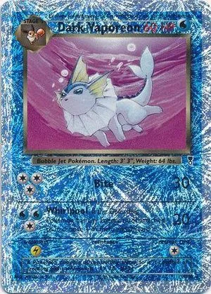 Dark Vaporeon [Reverse Holo], English Pokemon card
