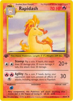 Rapidash [1st Edition], English Pokemon card