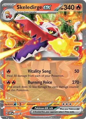 Skeledirge ex, English Pokemon card