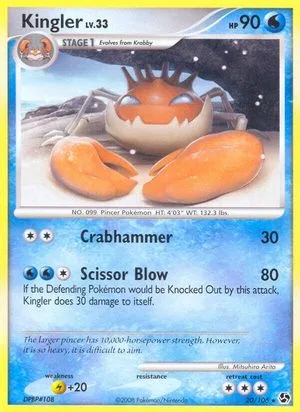 Kingler, English Pokemon card