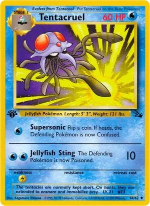 Tentacruel [1st Edition], English Pokemon card